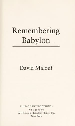Remembering Babylon